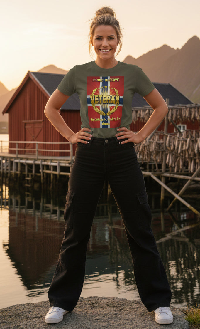 Army. Stolt norsk Veteran T-skjorte