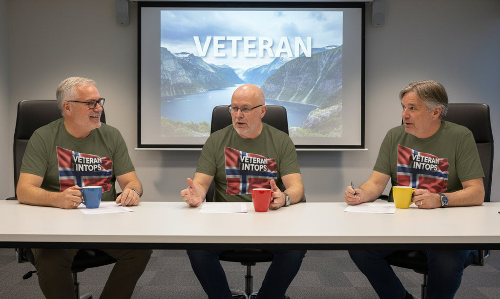 MilitaryGreen. Stolt Veteran Intops T-skjorte