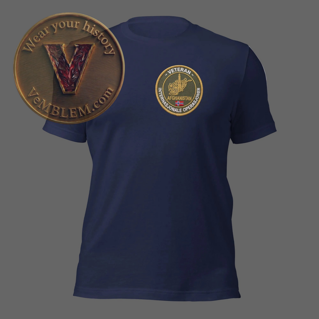 Badged - Navy Veteran Afghanistan - T-shirt (Liten Patch)