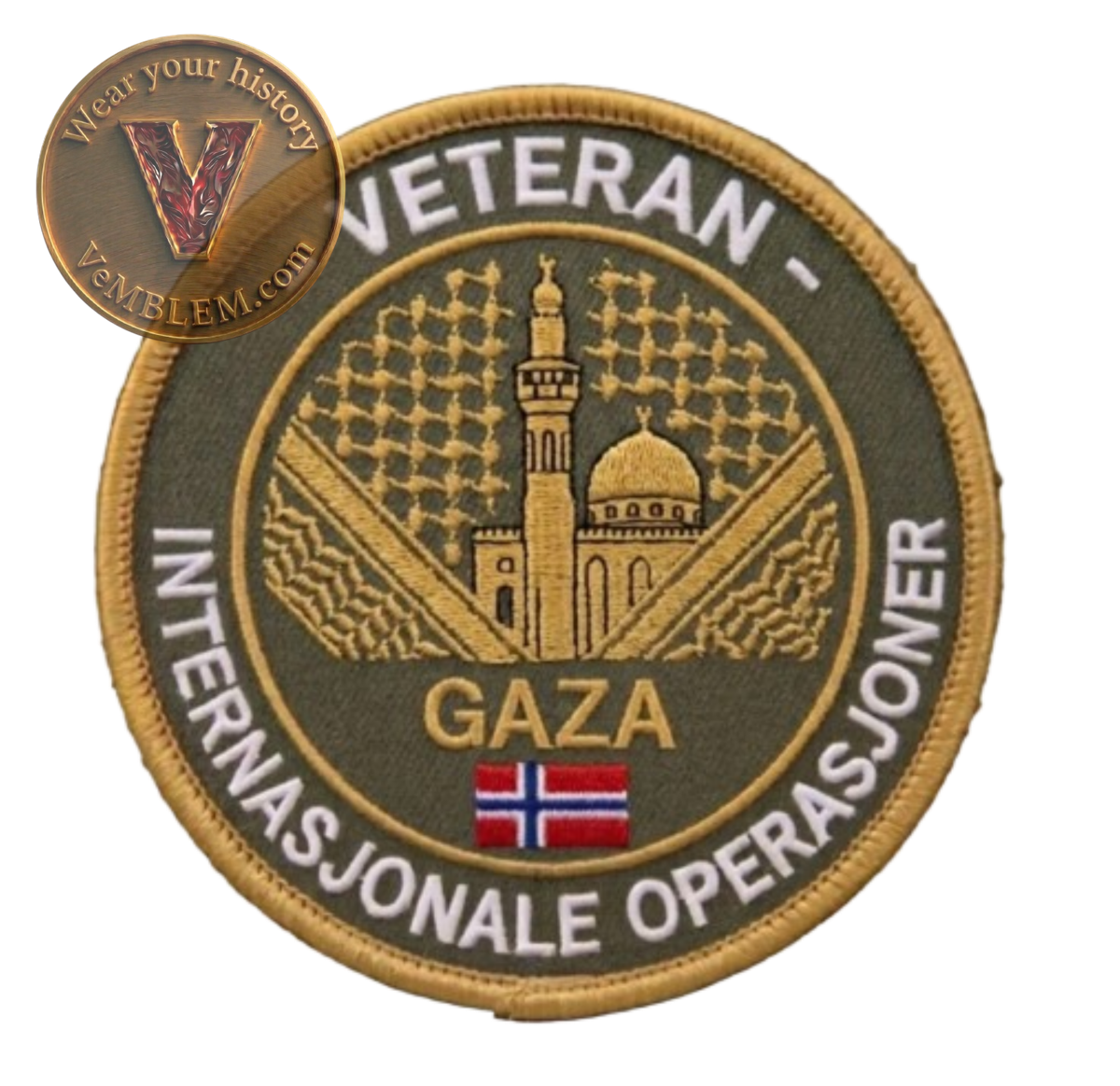 Badged - Stolt NOR Veteran Gaza - T-shirt