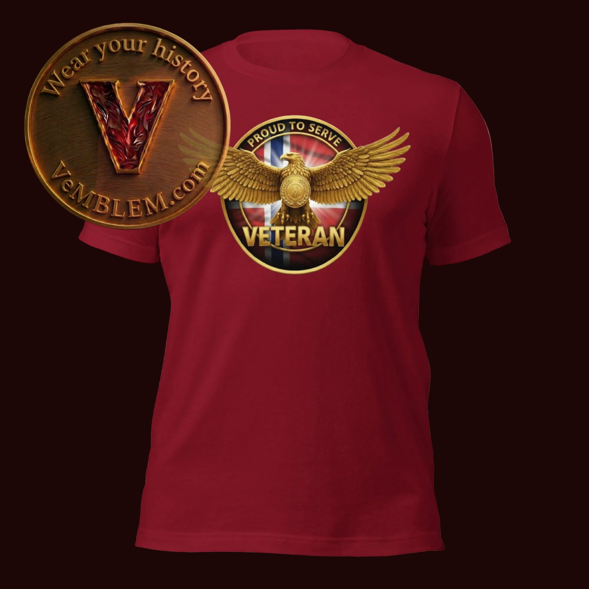 Badged - Stolt NOR Veteran - Unisex t-shirt