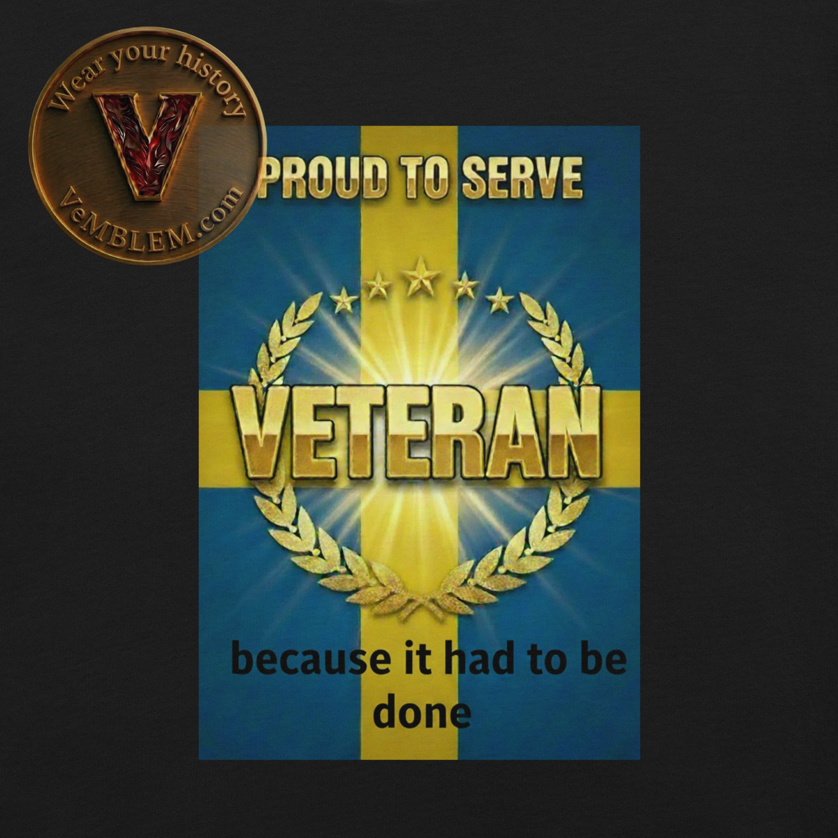Badged - S Veteran - T-shirt