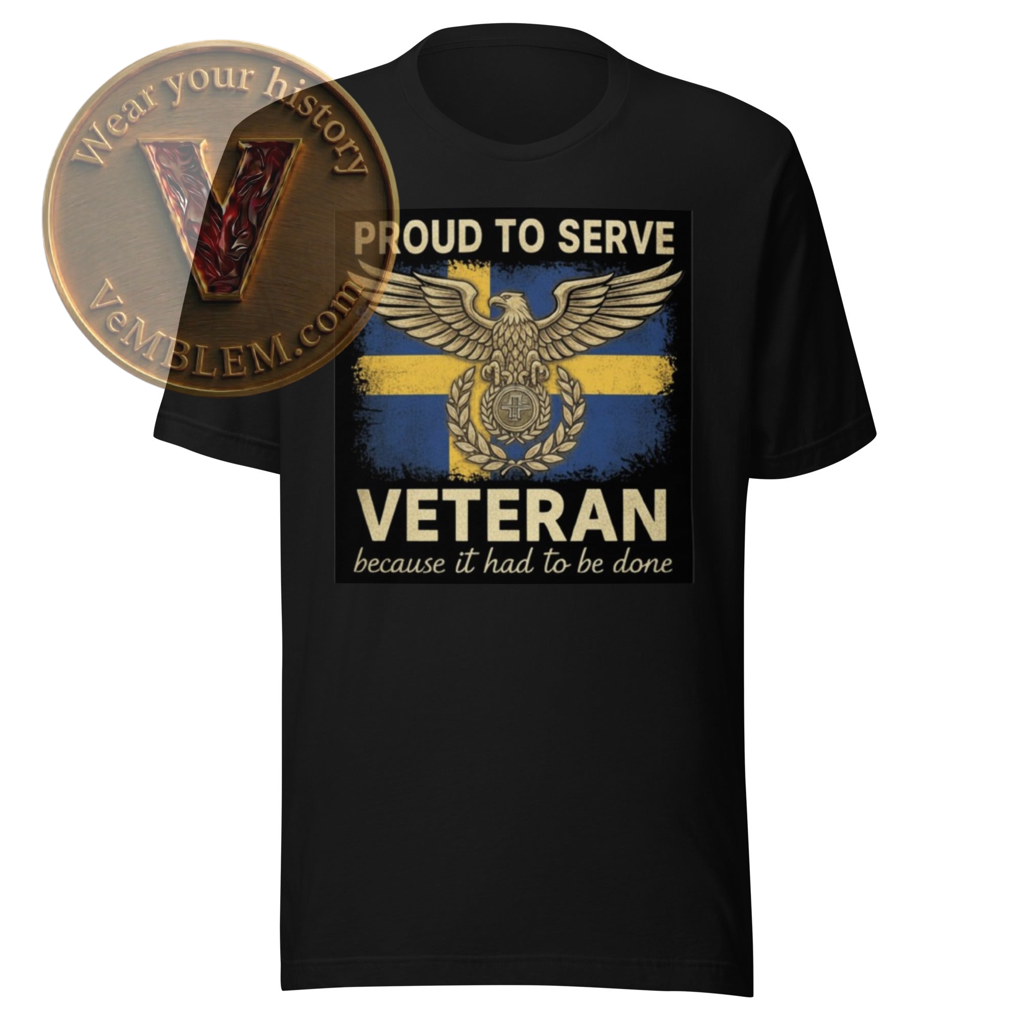 Badged - Stolt Svensk Veteran - T-shirt (Unisex)