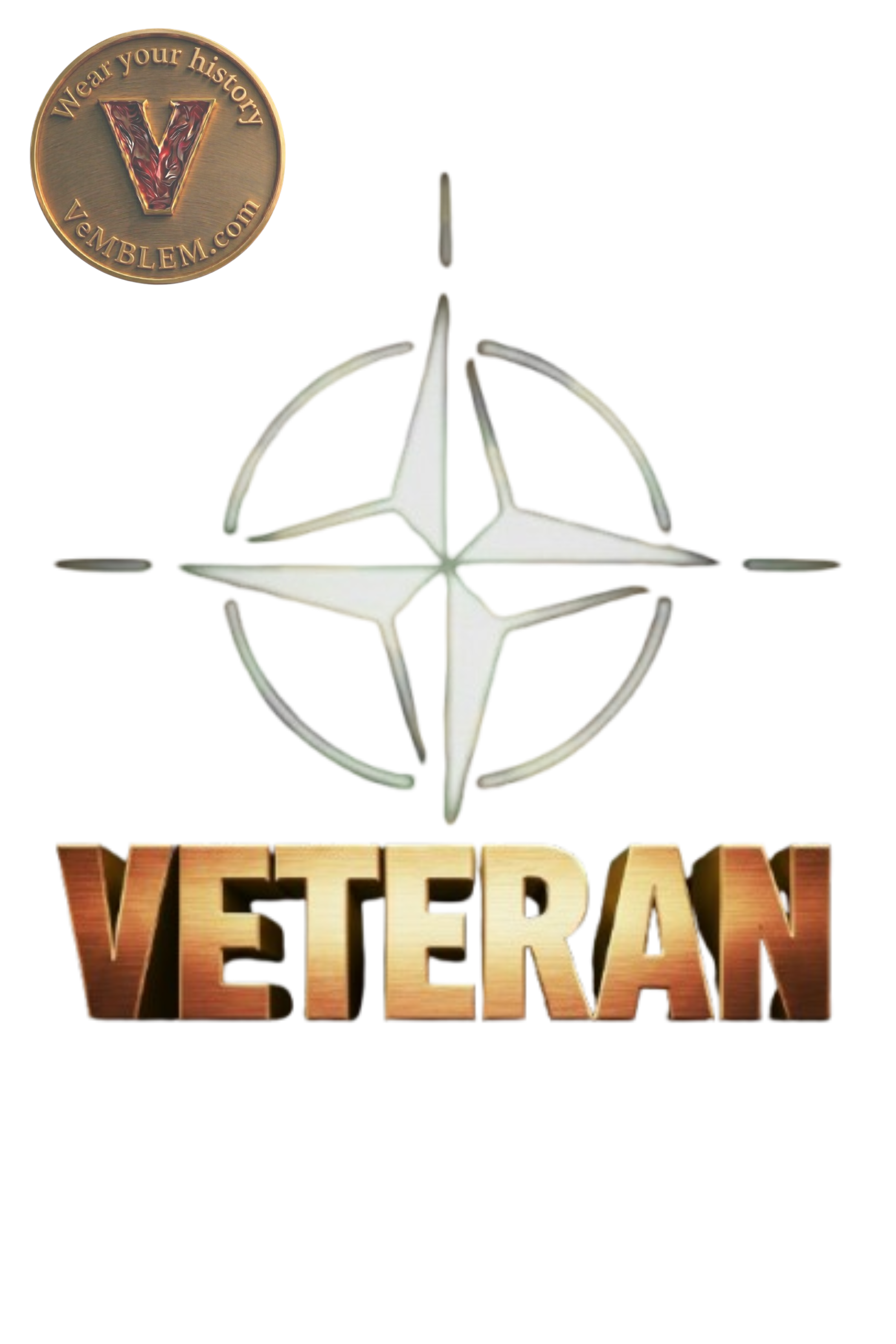 Badged - Stolt Nato veteran - T-shirt - Liten patch