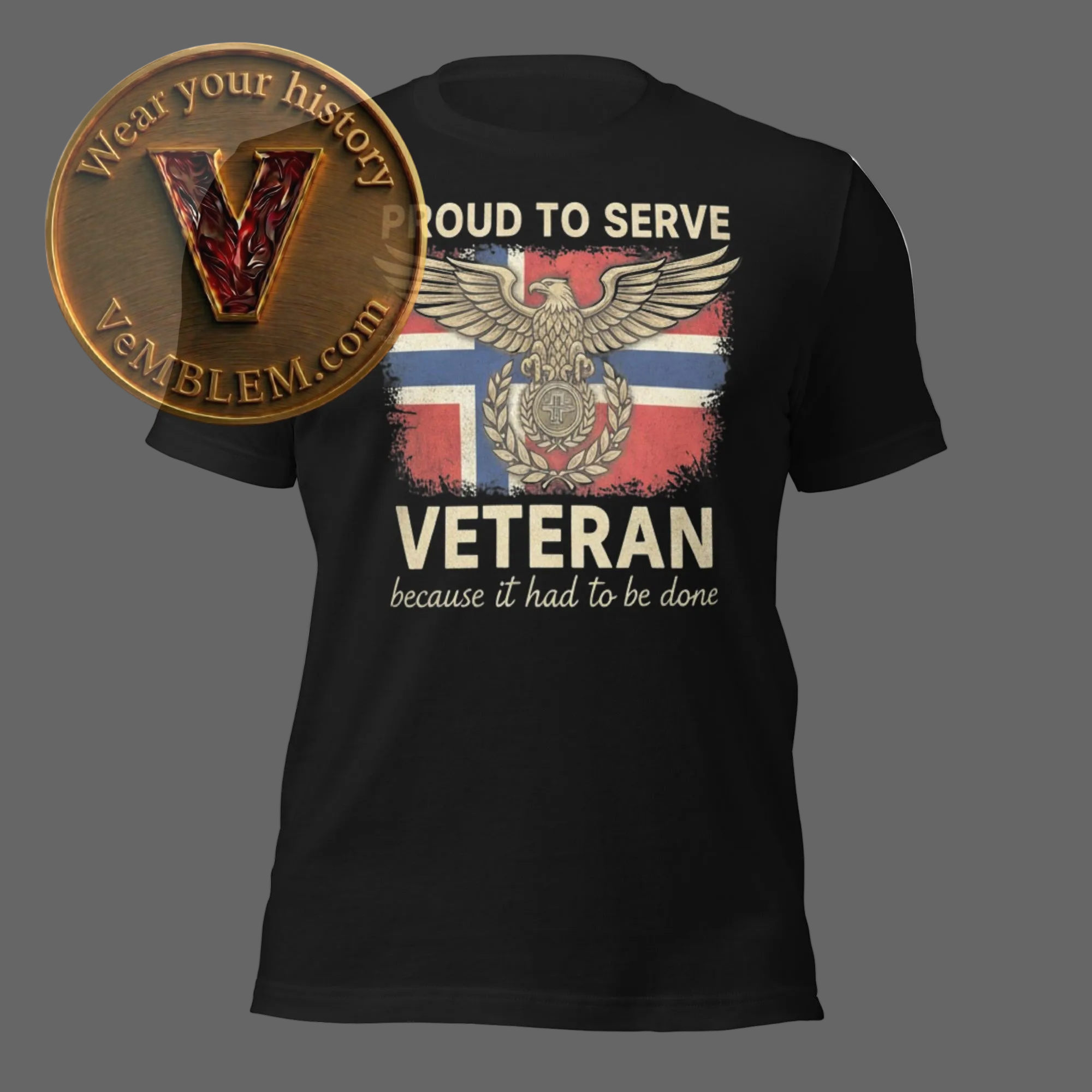 Badged - Stolt NOR Veteran - Proud to serve