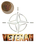 Badged - Stolt Nato veteran - T-shirt - Liten patch