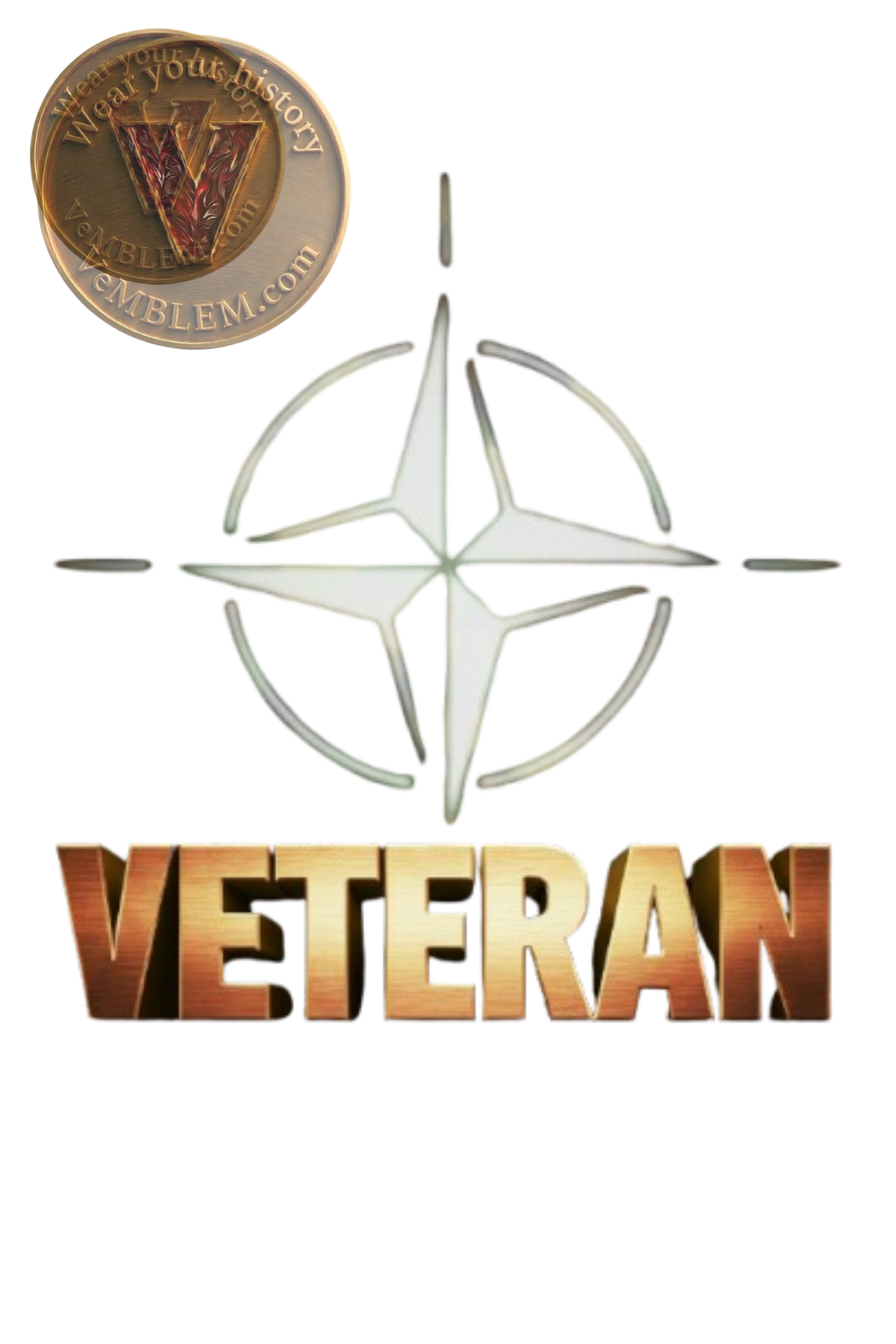 Badged - Stolt Nato veteran - T-shirt - Liten patch